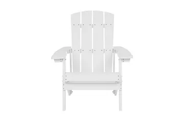Trädgårdsstol med fotpall vit ADIRONDACK - Vit - Utemöbler - Utestolar & fåtöljer - Solstol - Däckstol
