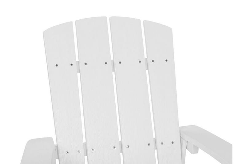 Trädgårdsstol med fotpall vit ADIRONDACK - Vit - Utemöbler - Utestolar & fåtöljer - Matstolar ute