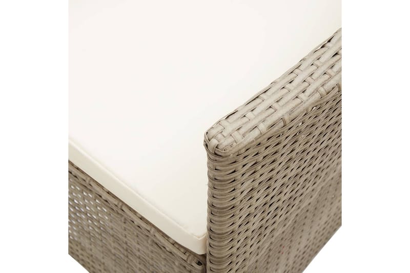 Trädgårdsstolar 2 st med dynor konstrotting beige - Beige - Utemöbler - Utestolar & fåtöljer - Matstolar ute