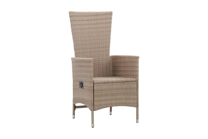 Trädgårdsstolar 2 st med dynor konstrotting beige - Beige - Utemöbler - Utestolar & fåtöljer - Matstolar ute