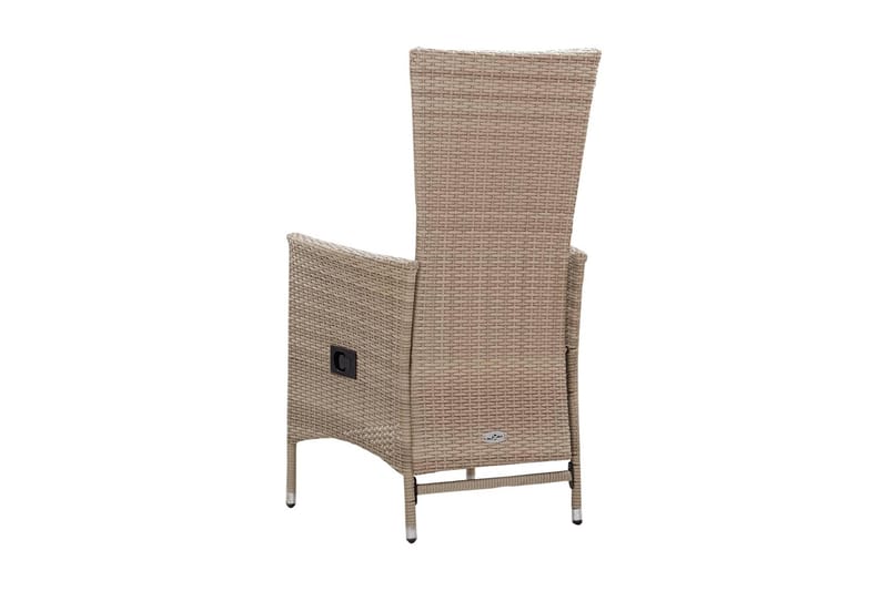 Trädgårdsstolar 2 st med dynor konstrotting beige - Beige - Utemöbler - Utestolar & fåtöljer - Matstolar ute
