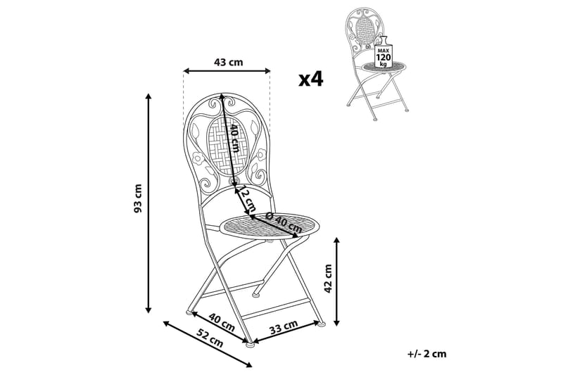 TrådgårdsUtestol 4 st krämvit BIVIO - Vit - Utemöbler - Utestolar & fåtöljer - Matstolar ute