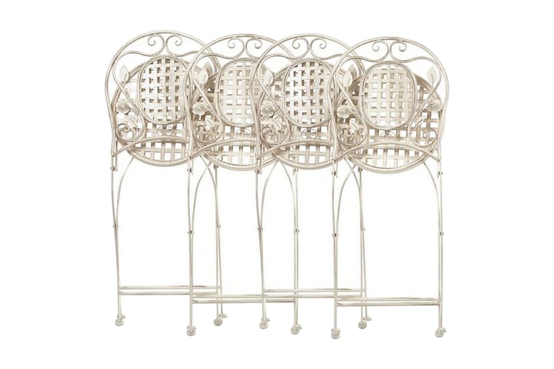 TrådgårdsUtestol 4 st krämvit BIVIO - Vit - Utemöbler - Utestolar & fåtöljer - Matstolar ute