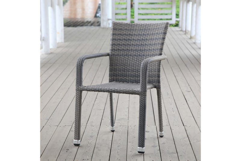 Utestol LARACHE 57x61xH83 aluminiumram grå - Utemöbler - Utestolar & fåtöljer - Matstolar ute