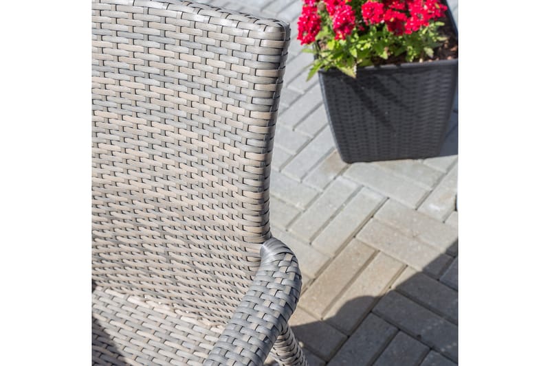 Utestol LARACHE 57x61xH83 aluminiumram grå - Utemöbler - Utestolar & fåtöljer - Matstolar ute