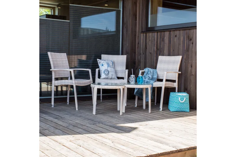 Utestol WICKER-3 med armstöd 66x59xH925cm beige - Beige - Utemöbler - Utestolar & fåtöljer - Matstolar ute