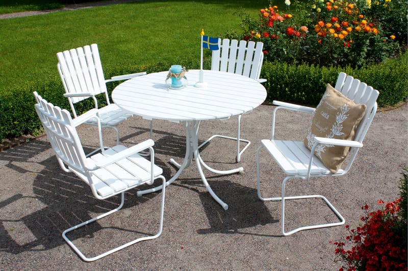 Vaxholm Karmstol Utomhus Vit - KWA - Utemöbler - Utestolar & fåtöljer - Matstolar ute