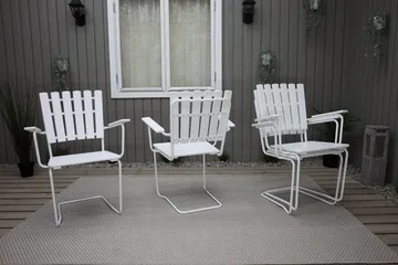 Vaxholm Karmstol Utomhus Vit - KWA - Utemöbler - Utestolar & fåtöljer - Matstolar ute