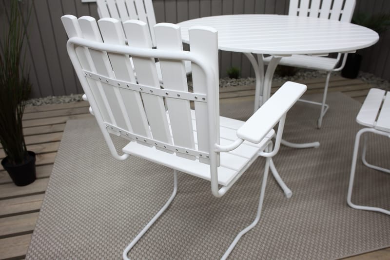 Vaxholm Karmstol Utomhus Vit - KWA - Utemöbler - Utestolar & fåtöljer - Matstolar ute