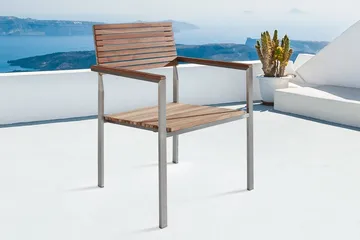 Viareggio Trädgårdsstol 6 St 53 cm - Trä/Natur - Utemöbler - Utestolar & fåtöljer - Matstolar ute