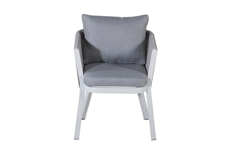 Virya Matstol Utomhus med Dyna - Vit/Grå - Utemöbler - Utestolar & fåtöljer - Matstolar ute