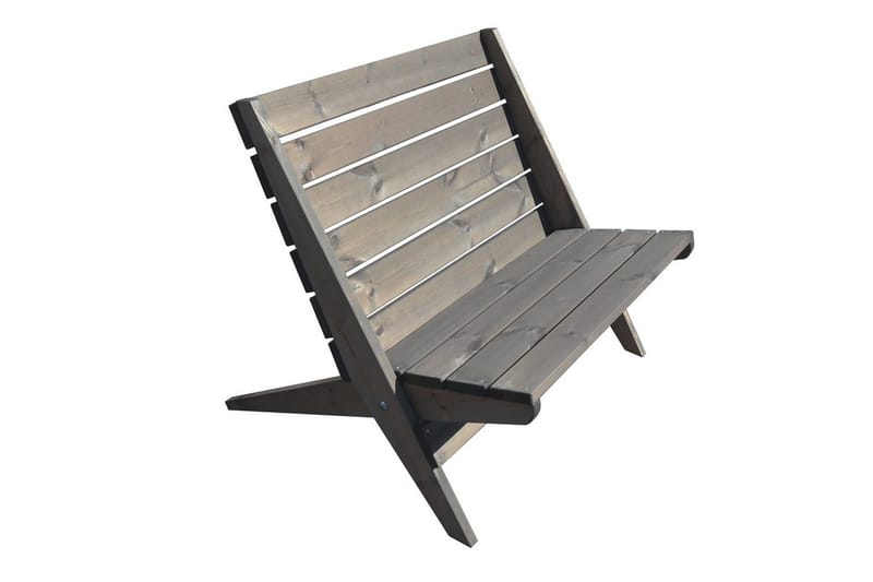 Utestol EcoFurn Granny Double Furu Oljad Grå - Grå - Utemöbler - Utestolar & fåtöljer - Utefåtöljer & loungefåtöljer