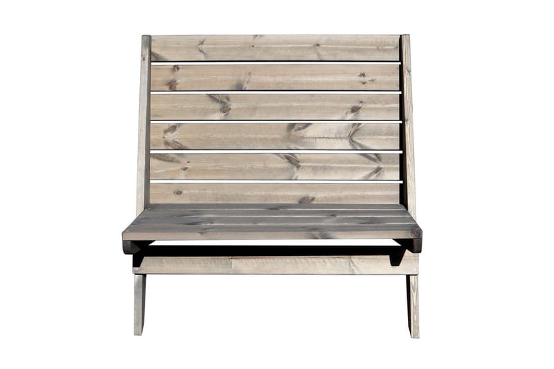 Utestol EcoFurn Granny Double Furu Oljad Grå - Grå - Utemöbler - Utestolar & fåtöljer - Utefåtöljer & loungefåtöljer