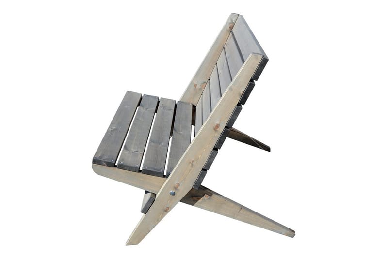 Utestol EcoFurn Granny Double Furu Oljad Grå - Grå - Utemöbler - Utestolar & fåtöljer - Utefåtöljer & loungefåtöljer