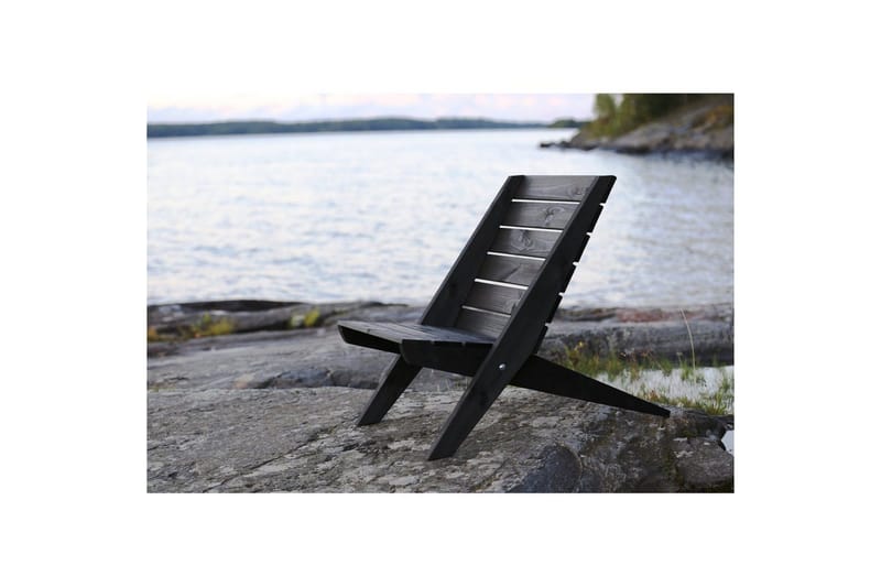 Utestol EcoFurn Granny Furu Oljad Svart - Svart - Utemöbler - Utestolar & fåtöljer - Utefåtöljer & loungefåtöljer