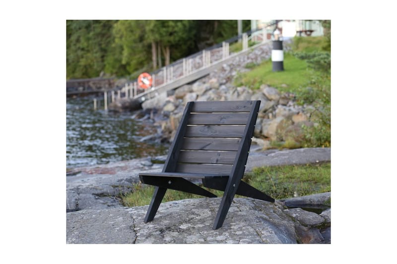Utestol EcoFurn Granny Furu Oljad Svart - Svart - Utemöbler - Utestolar & fåtöljer - Utefåtöljer & loungefåtöljer
