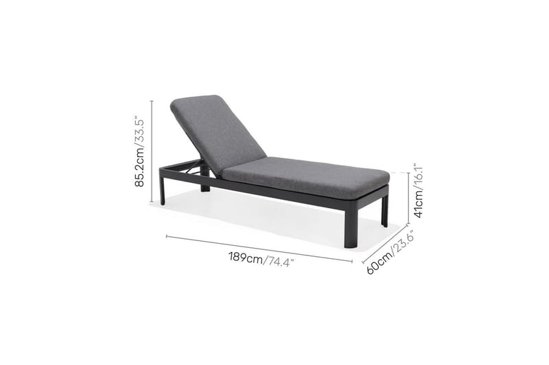 Utomhusmöbelgrupp Lifestyle Garden Portals relaxstol & C-form sidobord - Utemöbler - Utestolar & fåtöljer - Solsängar & solvagnar
