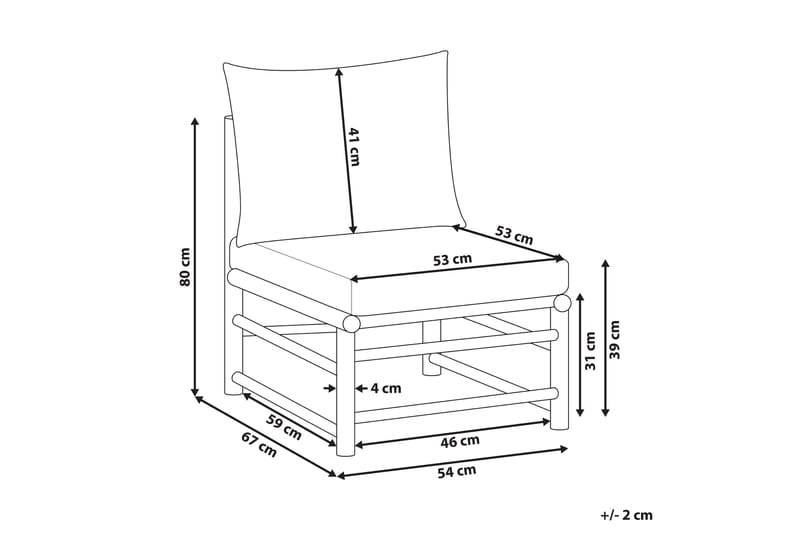 Villa Castelli Utefåtölj - Ljusbrun/Beige - Utemöbler - Utestolar & fåtöljer - Utefåtöljer & loungefåtöljer