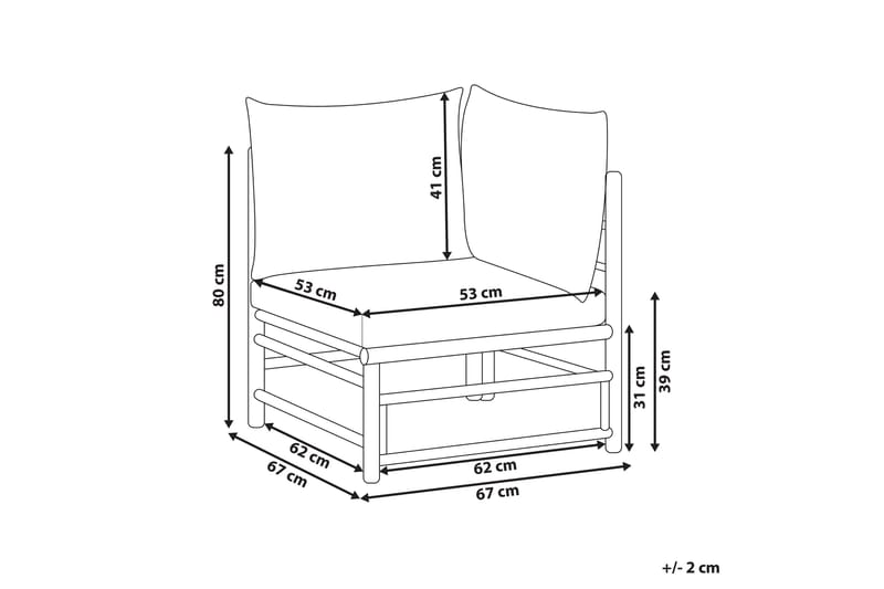 Villa Castelli Utefåtölj - Vit/Ljusbrun - Utemöbler - Utestolar & fåtöljer - Utefåtöljer & loungefåtöljer