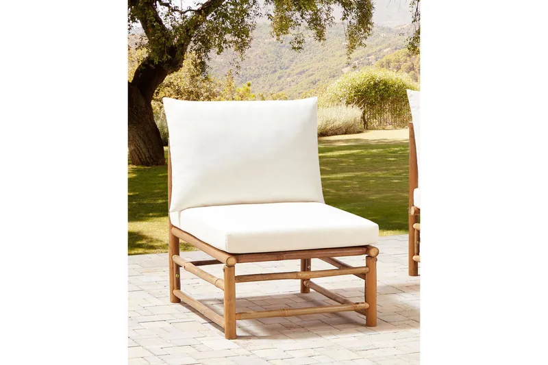 Villa Castelli Utefåtölj - Vit/Ljusbrun - Utemöbler - Utestolar & fåtöljer - Utefåtöljer & loungefåtöljer