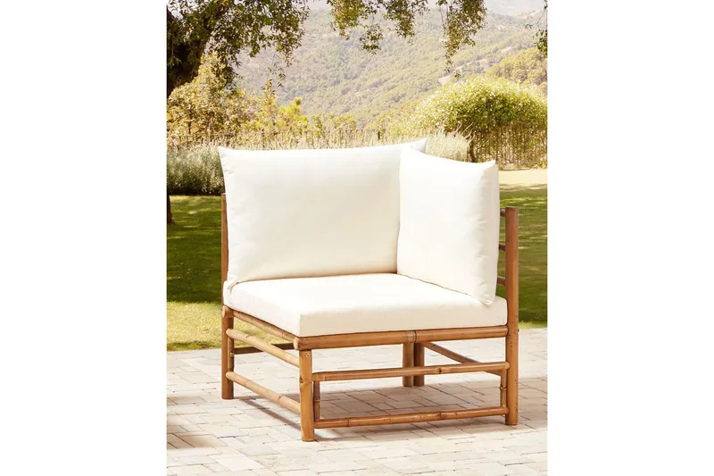 Villa Castelli Utefåtölj - Vit/Ljusbrun - Utemöbler - Utestolar & fåtöljer - Utefåtöljer & loungefåtöljer