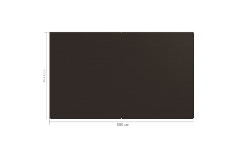 Tältmatta 300x500 cm brun - Brun - Utemöbler - Utomhusförvaring - Trädgårdstält & förvaringstält