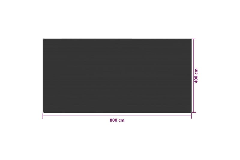 Tältmatta 400x800 cm antracit HDPE - Utemöbler - Utomhusförvaring - Trädgårdstält & förvaringstält