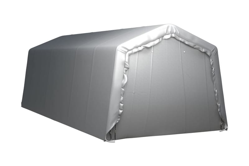 Förvaringstält 300x750 cm stål grå - Grå - Utemöbler - Utomhusförvaring - Trädgårdstält & förvaringstält - Förrådstält