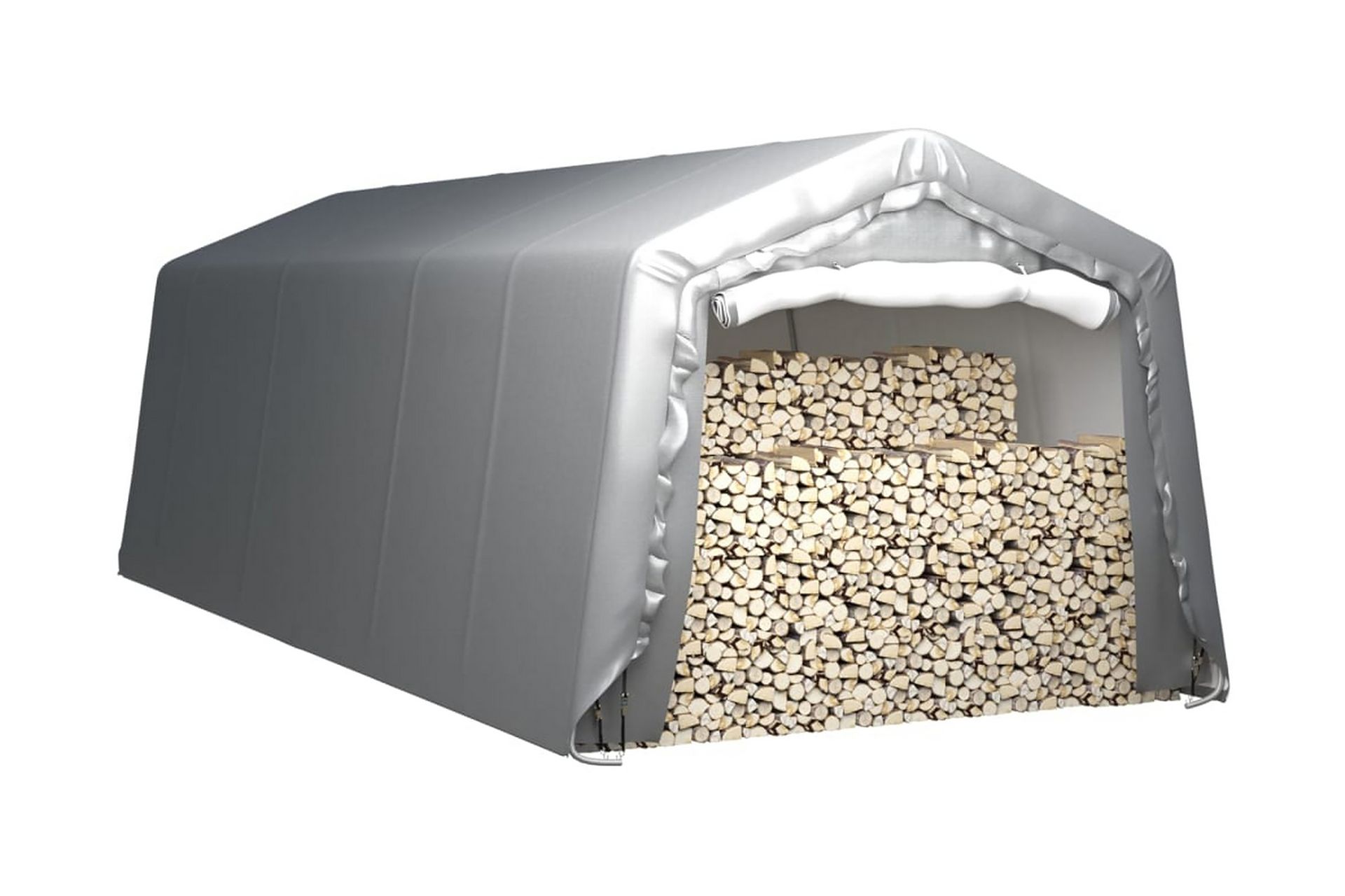 Förvaringstält 300x750 cm stål grå - Grå