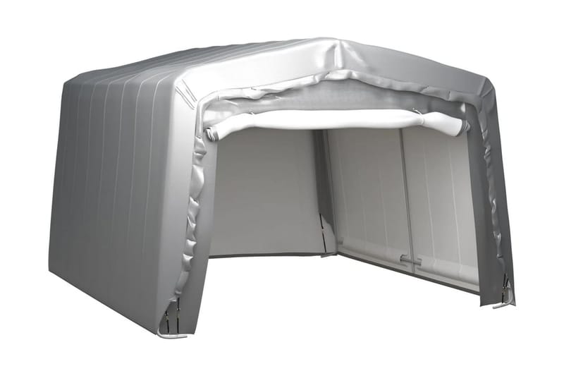 Förvaringstält 370x370 cm stål grå - Grå - Förrådstält