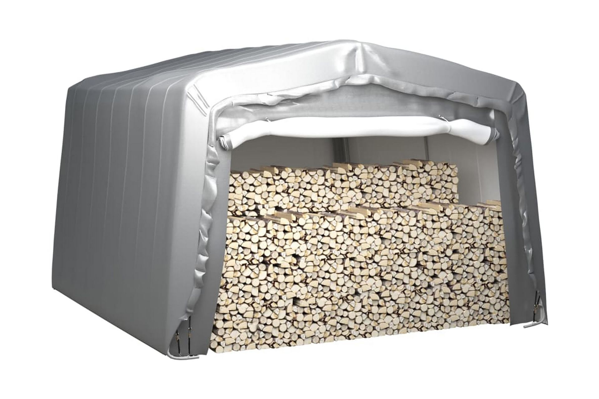 Förvaringstält 370x370 cm stål grå - Grå