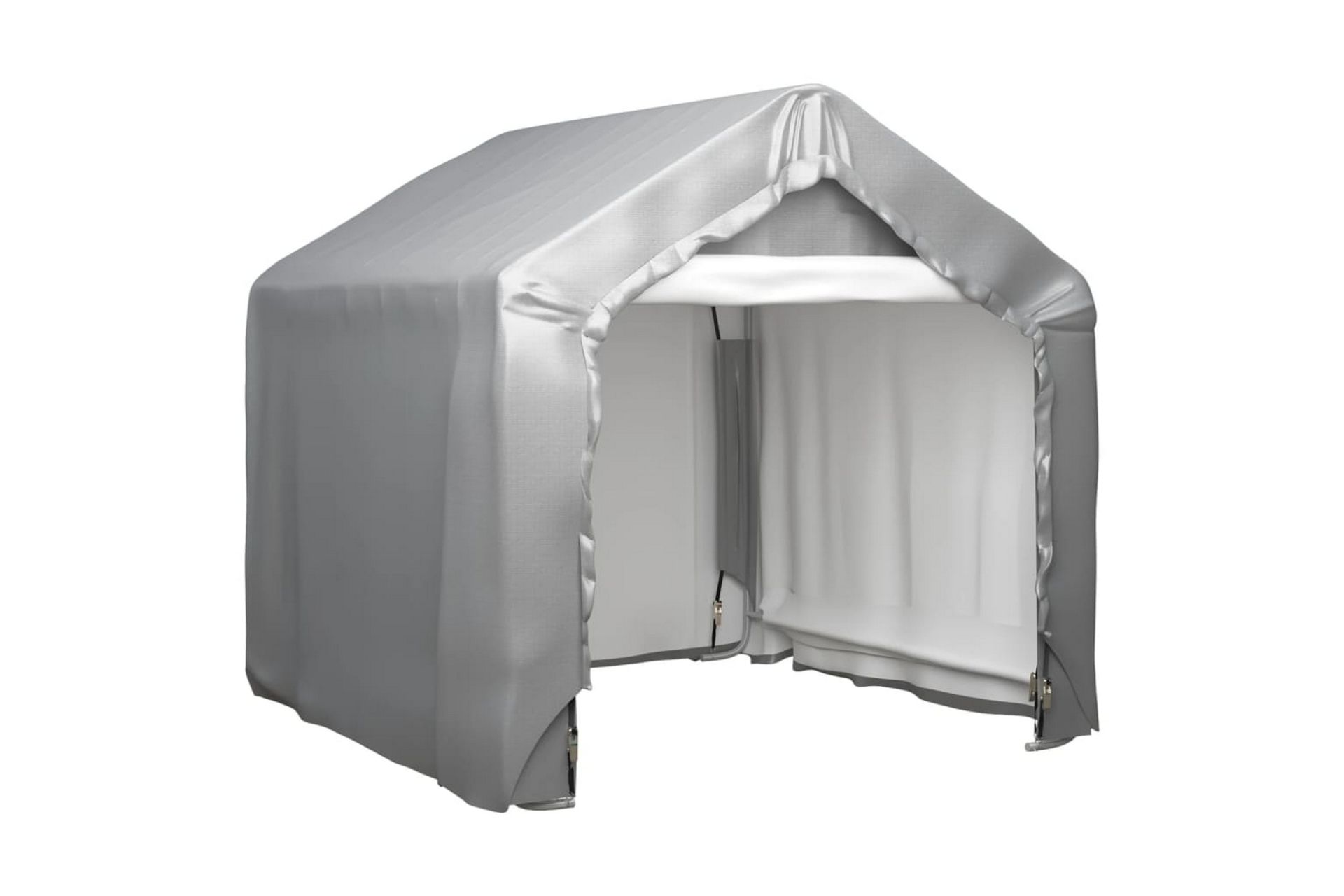 Förvaringstält grå 180x180 cm galvaniserat stål - Grå