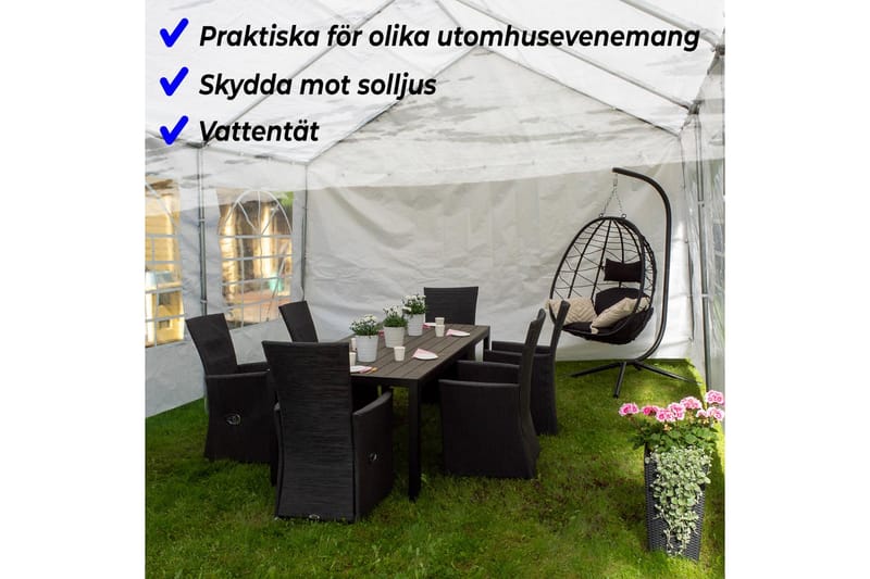 Lykke Partytält Premium 6x12 m - Grön - Utemöbler - Utomhusförvaring - Trädgårdstält & förvaringstält - Partytält