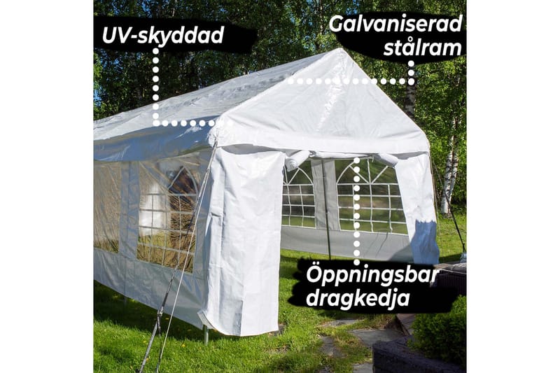 Lykke Partytält Premium 6x12 m - Grön - Utemöbler - Utomhusförvaring - Trädgårdstält & förvaringstält - Partytält