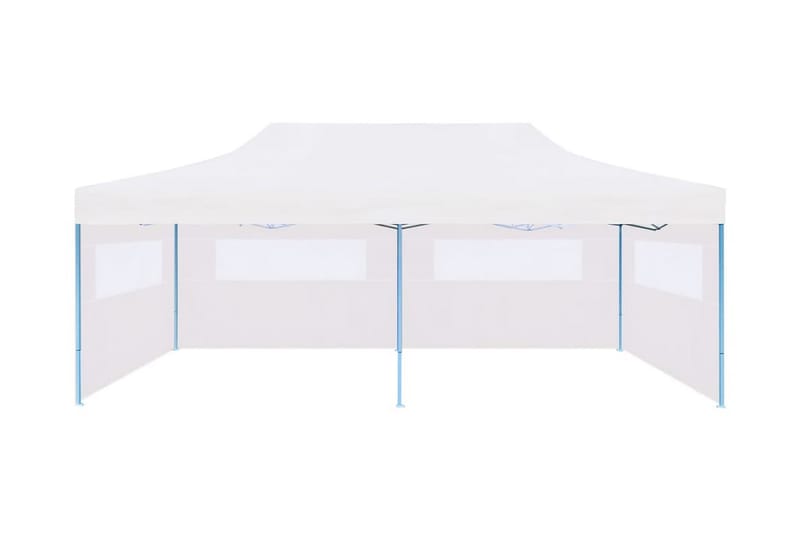 Pop-Up hopfällbart partytält med sidoväggar 3x6 m stål vit - Vit - Utemöbler - Utomhusförvaring - Trädgårdstält & förvaringstält - Partytält