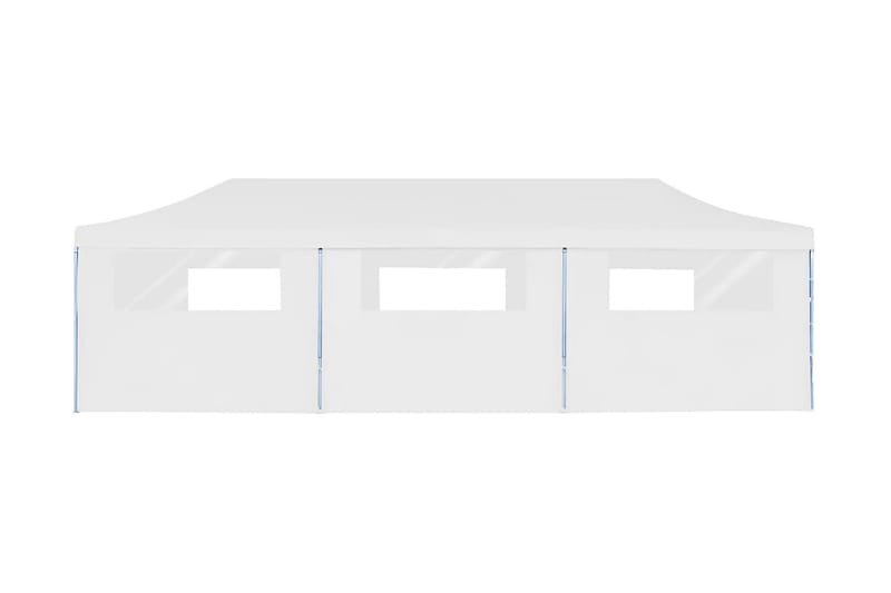 Pop-Up hopfällbart partytält med 8 sidoväggar 3x9 m vit - Vit - Utemöbler - Utomhusförvaring - Trädgårdstält & förvaringstält - Partytält