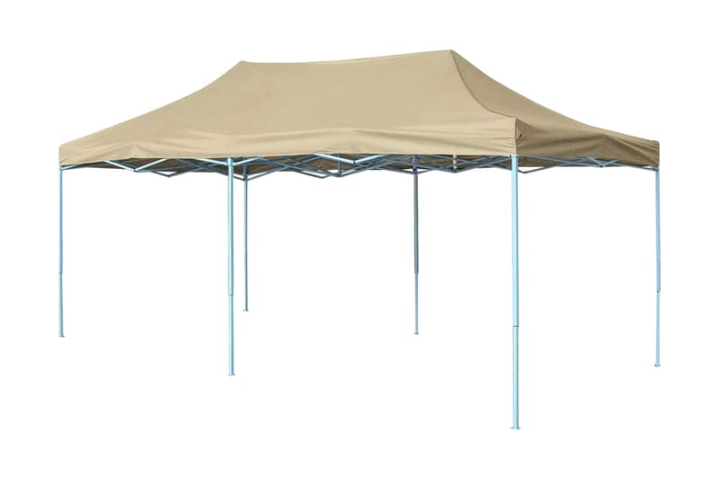 Pop-Up hopfällbart partytält 3x6 m gräddvit - Vit - Utemöbler - Utomhusförvaring - Trädgårdstält & förvaringstält - Partytält