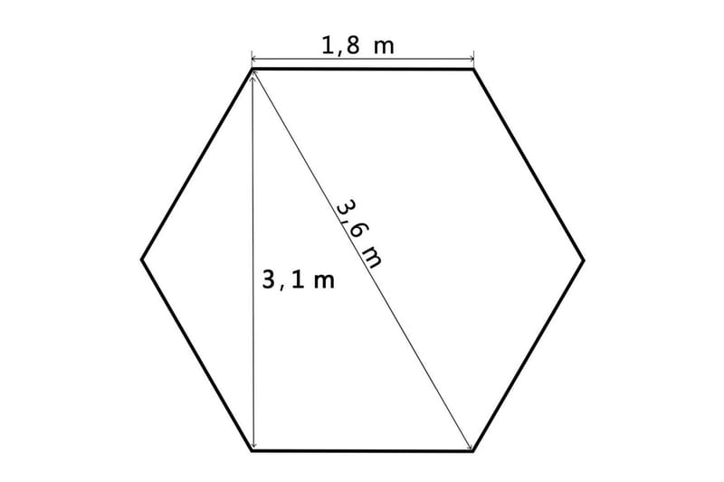 Pop-Up Hopfällbart partytält sexkantigt mörkblå 3,6x3,1 m - Blå - Partytält
