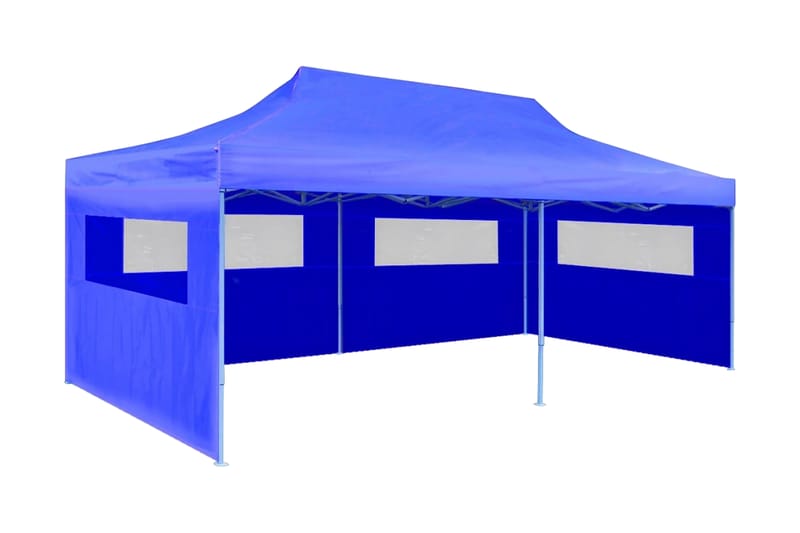 Pop-up partytält hopfällbart 3x6 m blå - Blå - Utemöbler - Utomhusförvaring - Trädgårdstält & förvaringstält - Partytält