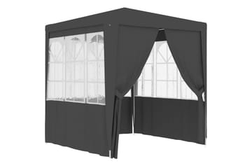Professionellt partytält med väggar 2,5x2,5 m antracit 90 g/