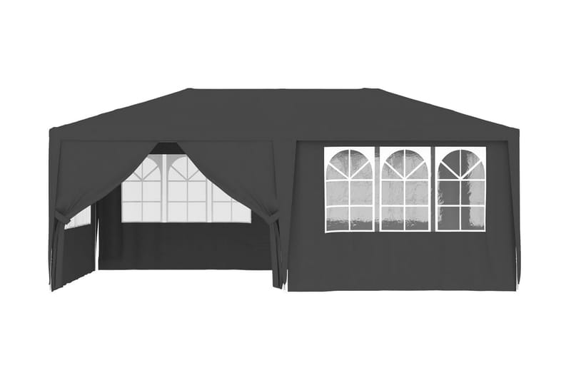 Professionellt partytält med väggar 4x6 m antracit 90 g/m² - Grå - Utemöbler - Utomhusförvaring - Trädgårdstält & förvaringstält - Partytält