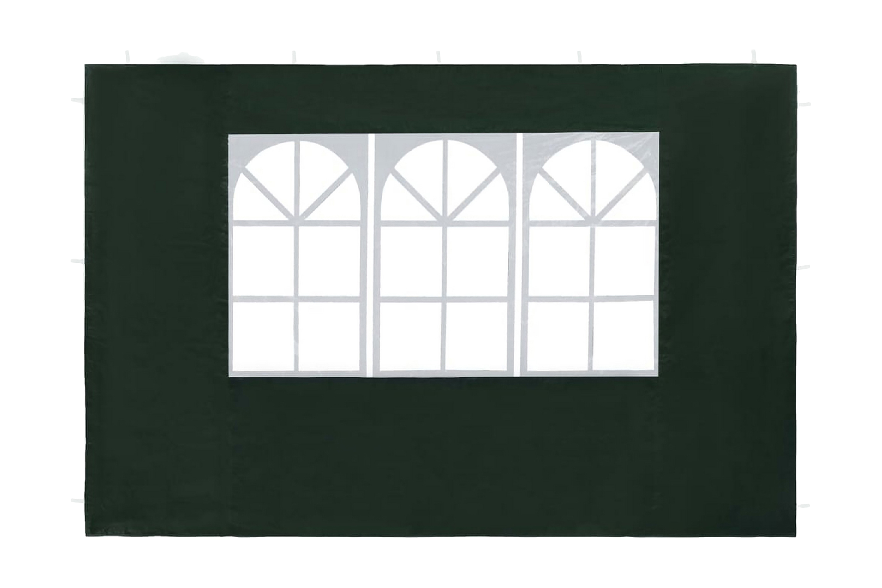 Sidoväggar till partytält 2 st med fönster PE grön – Grön