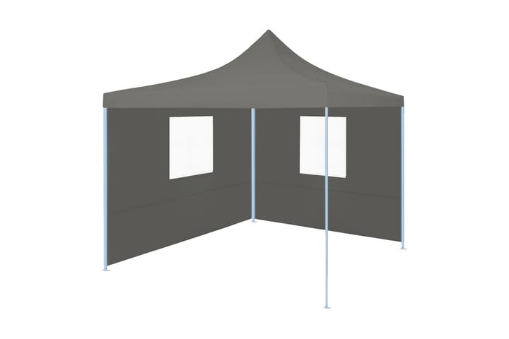Pop-Up hopfällbart partytält med 2 sidoväggar 3x3 m antracit - Pop-up tält & eventtält