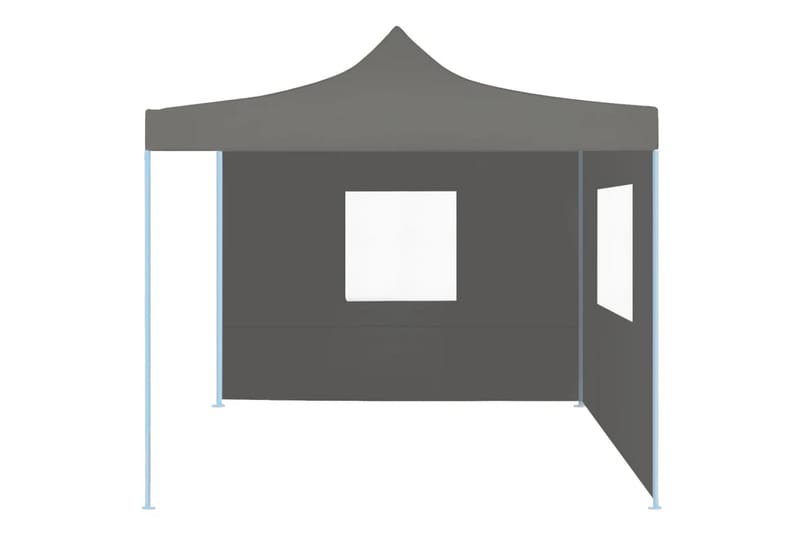 Pop-Up hopfällbart partytält med 2 sidoväggar 3x3 m antracit - Grå - Utemöbler - Utomhusförvaring - Trädgårdstält & förvaringstält - Pop-up tält & eventtält