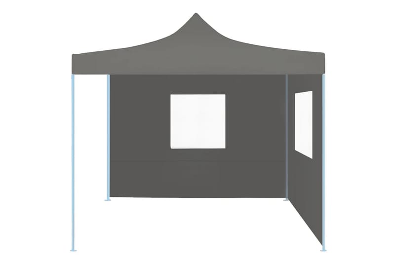 Pop-Up hopfällbart partytält med 2 sidoväggar 3x3 m antracit - Grå - Pop-up tält & eventtält