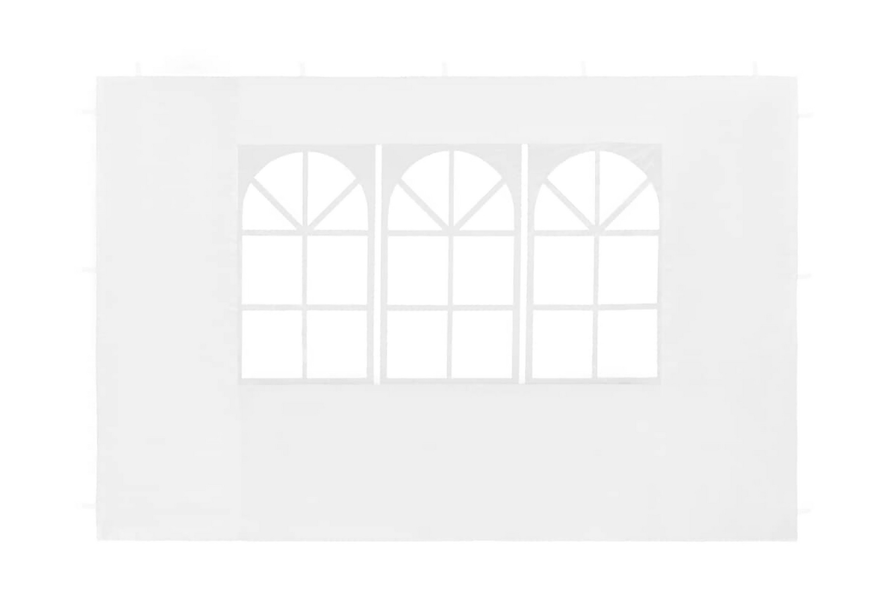 Sidoväggar till partytält 2 st med fönster PE vit – Vit