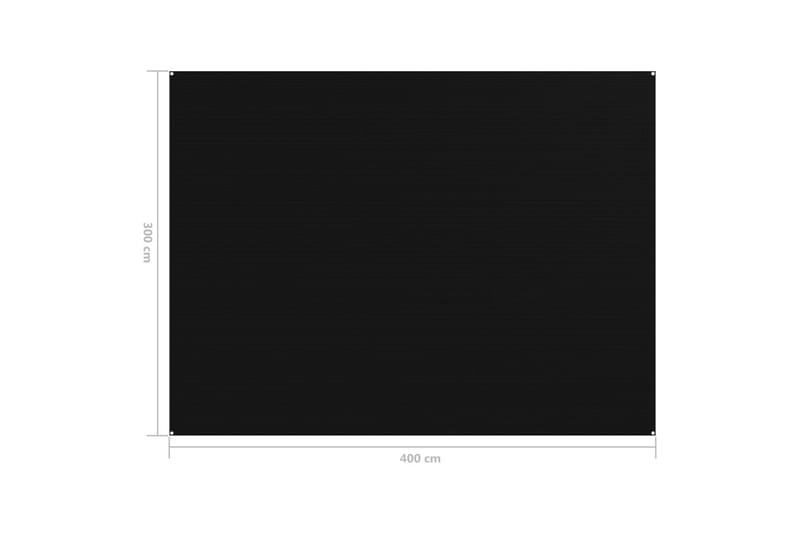 Tältmatta 300x400 cm svart - Svart - Utemöbler - Utomhusförvaring - Trädgårdstält & förvaringstält