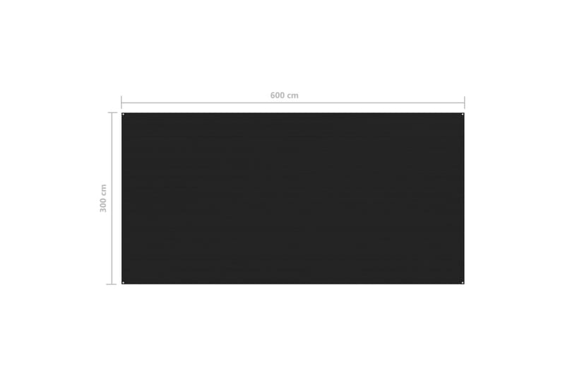 Tältmatta 300x600 cm svart - Svart - Utemöbler - Utomhusförvaring - Trädgårdstält & förvaringstält
